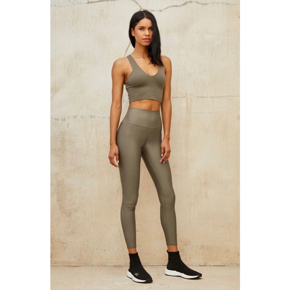 Alo Yoga Olive Branch Green High Rise Airlift Leggings